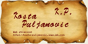 Kosta Puljanović vizit kartica